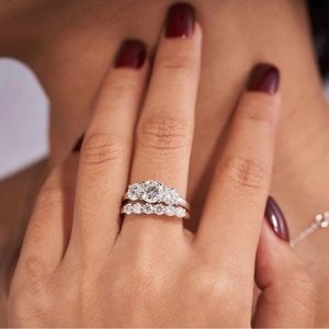 Moissanite Sterling Silver Wedding Band 💍